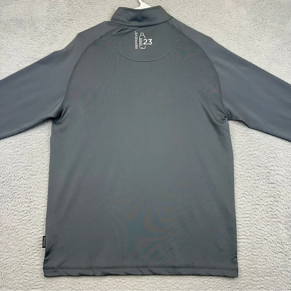 Swannies Golf‎ Sweater Mens Medium Gray Pullover 1/4 Zip Stretch Repreve 23 NEW